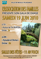 Affiche du Gala de Danse 2010 de l'Association des Familles de Neuilly-Plaisance